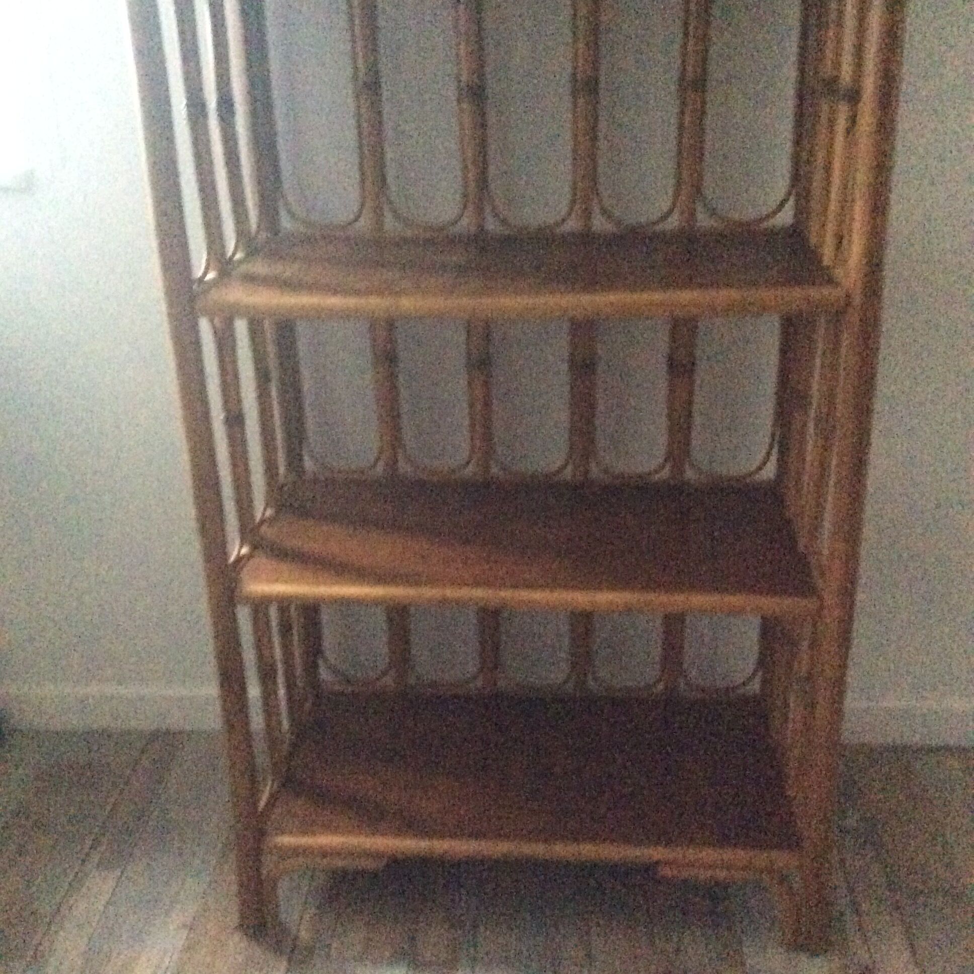 Lot 2 vintage bamboo shelves