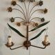 XL Vintage Mid-Century handmade 2 light bouquet wall lamp Italy 1950-1970
