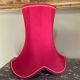 Lampshade in pinkish-burgundy fabric