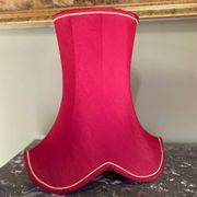 Lampshade in pinkish-burgundy fabric