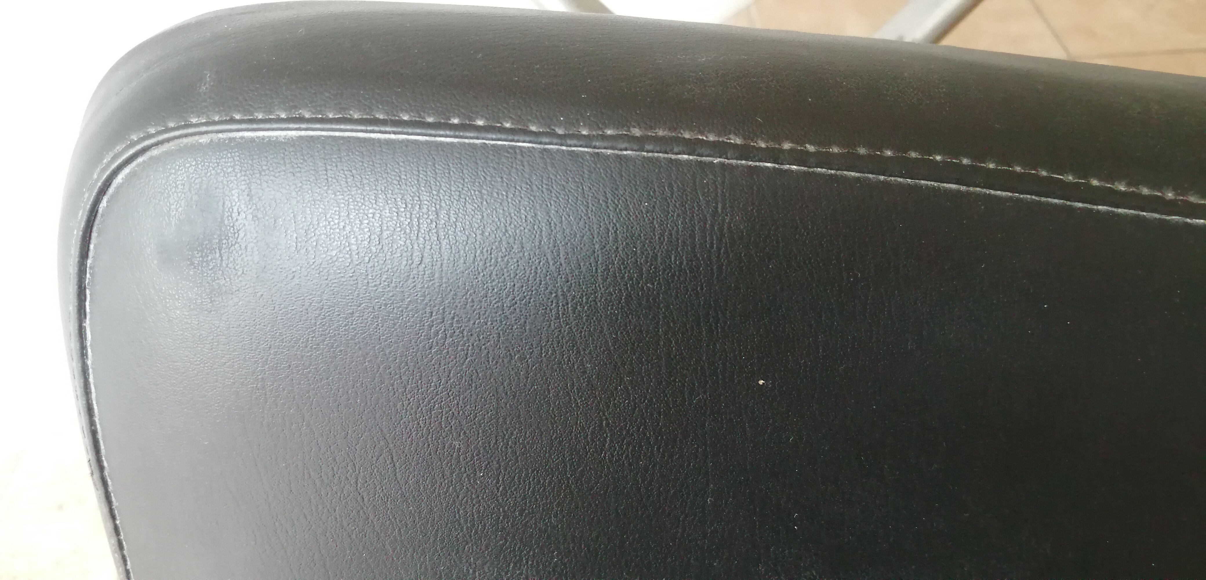Fauteuil de bureau industriel vintage en skai