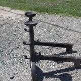 Pair of 19th century cast iron andirons
