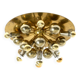Plafonnier Space Age en laiton de style Cosack Sputnik, années 1970