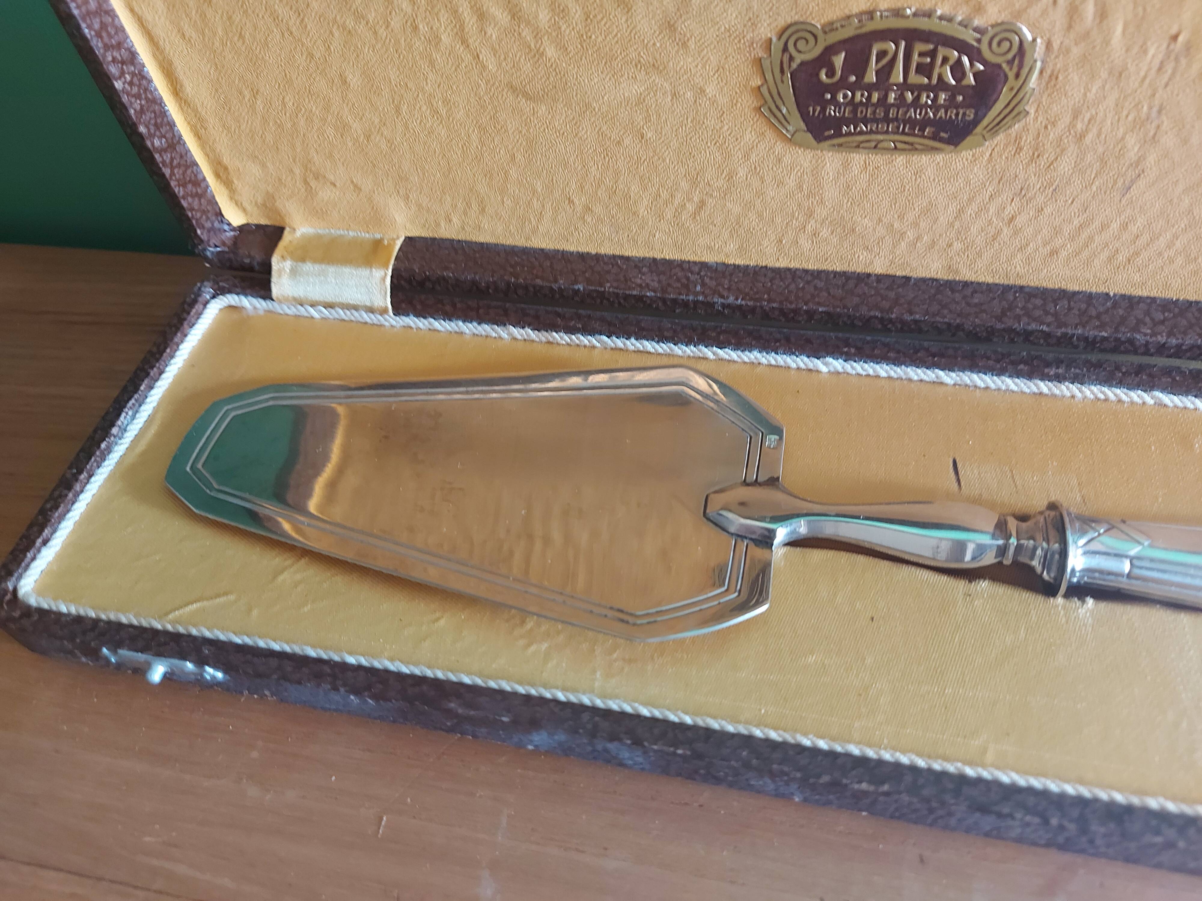 Cake shovel box e silver metal ( POT punch), Piery goldsmith