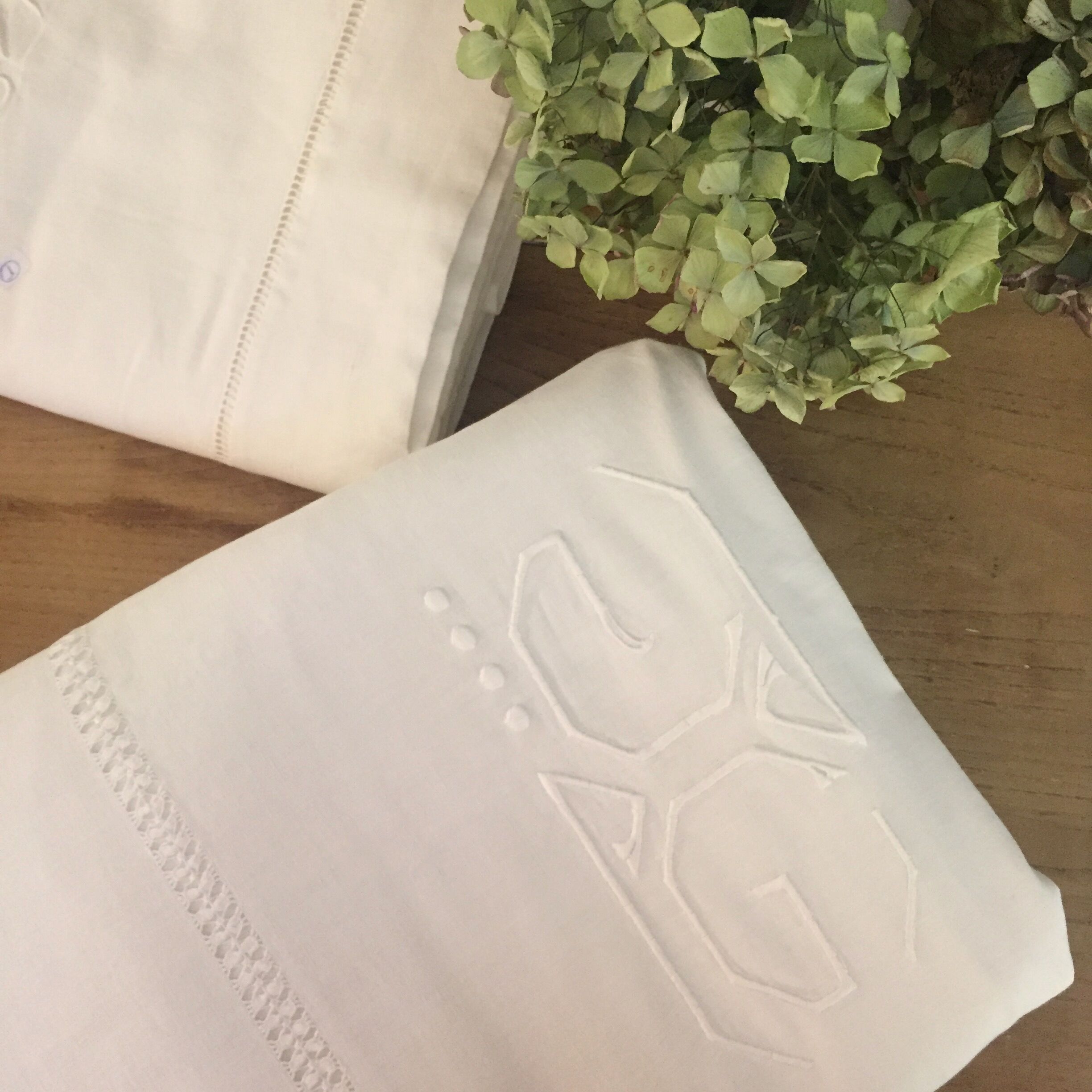 Antique embroidered sheet