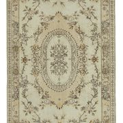 Handwoven one-of-a-kind anatolian beige carpet 160 cm x 271 cm