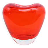 Vintage orange glass vase