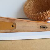 Adjustable wooden wall lamp 1960s by Pokrok Žilina, Czechoslovakia.