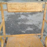 Bench cinema or theatre chairs in iron and solid wood - circa 1930