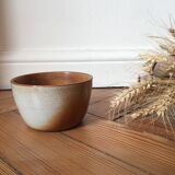 Sandstone bowl enamel brown-orange and speckled grey