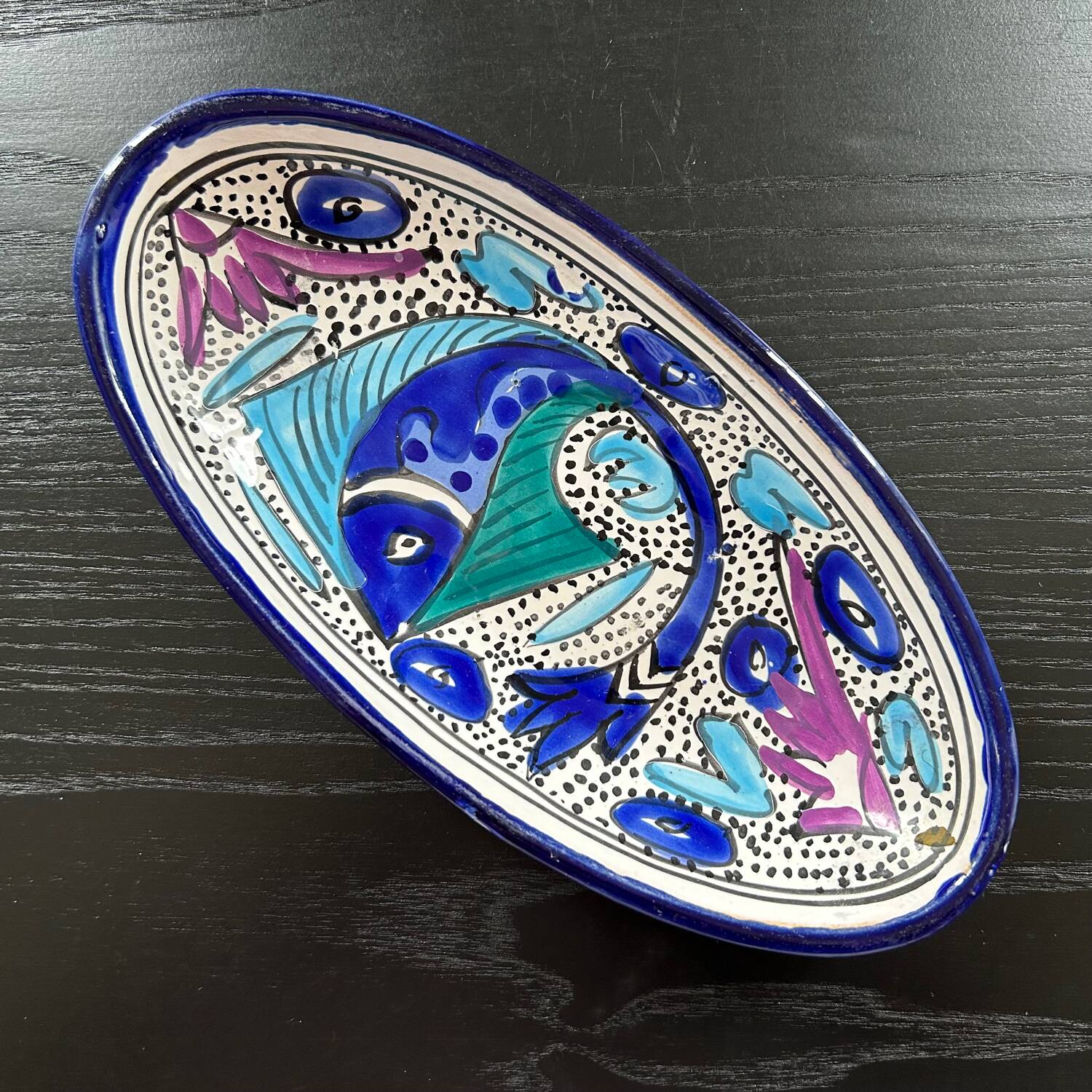 Set of serving dish and coaster