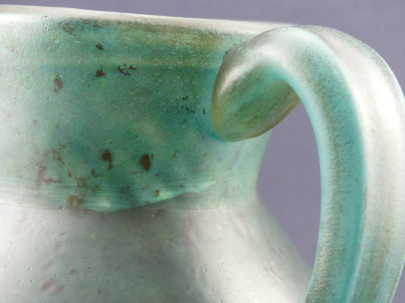 Glass paste pitcher signed De Feure for Daum