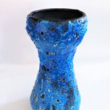 Large vintage seafoam blue artisanal vase