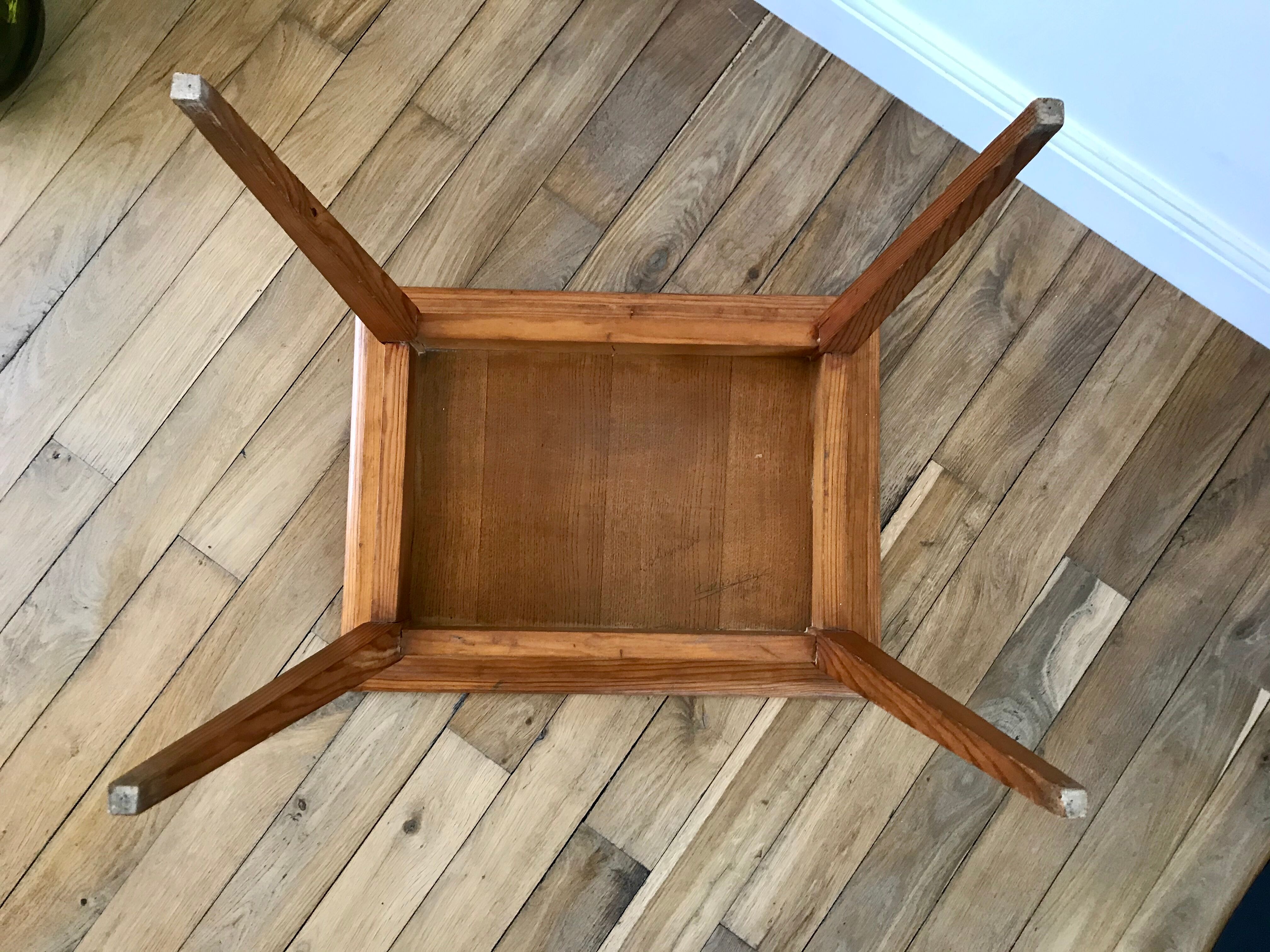 Table basse scandinave en bois années 50-60