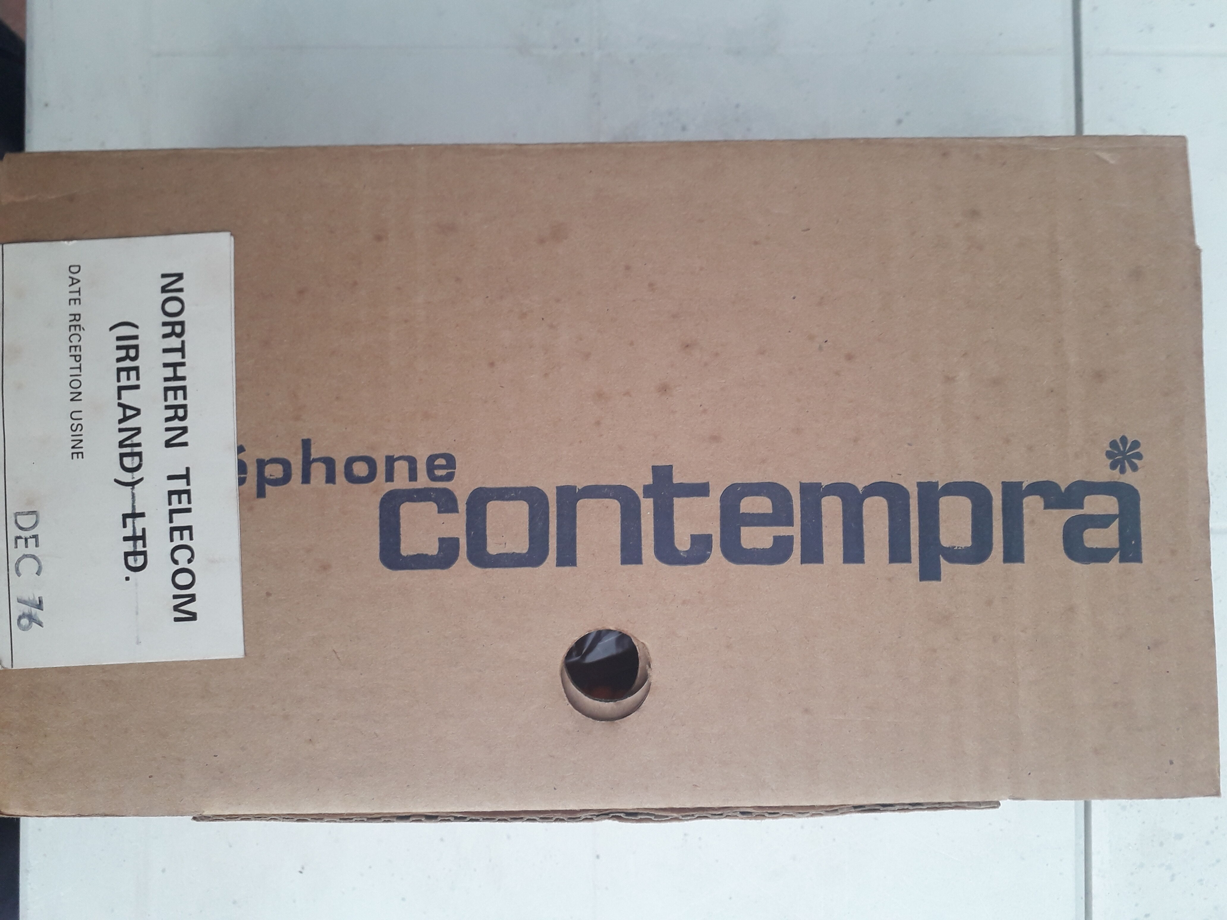 Old vintage orange phone contempra new