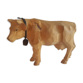 Carved wooden cow