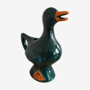 Earthenware duck pitcher