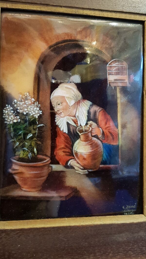 Camille fauré émail de limoges sur cuivre