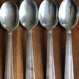 12 Soup spoons Ercuis in silver metal