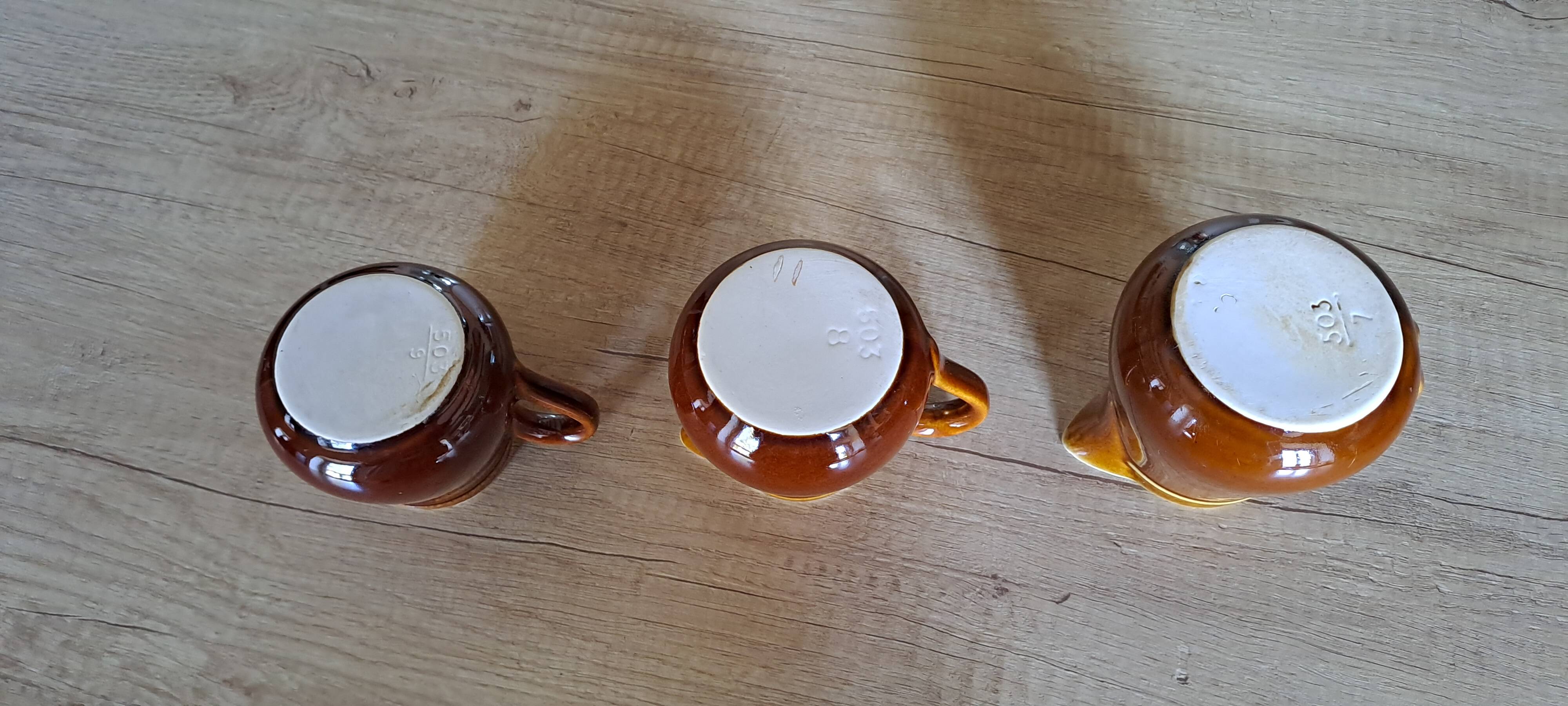 Set of 3 milk/cream/coffee pitchers model 503