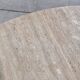 Oval travertine coffee table with ashwood slatted base – italy by forme