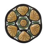 French Vintage Oyster Plate" St jean de Bretagne Faience Hand painted 1960s