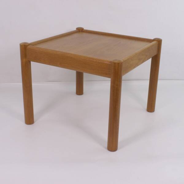Table basse scandinave carrée en teck par Domino Møbler, Danemark 1960