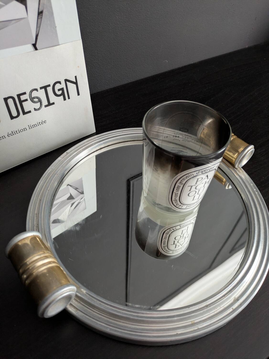 Art Deco mirrored tray