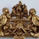 French rococo style richly sculpted gilted oak mirror, 19th century