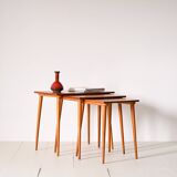 Set of three nesting tables