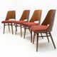 4 mid century dining chairs by Radomír Hofman, 1960´s, set of 4