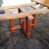 Large oak table by Guillerme & Chambron