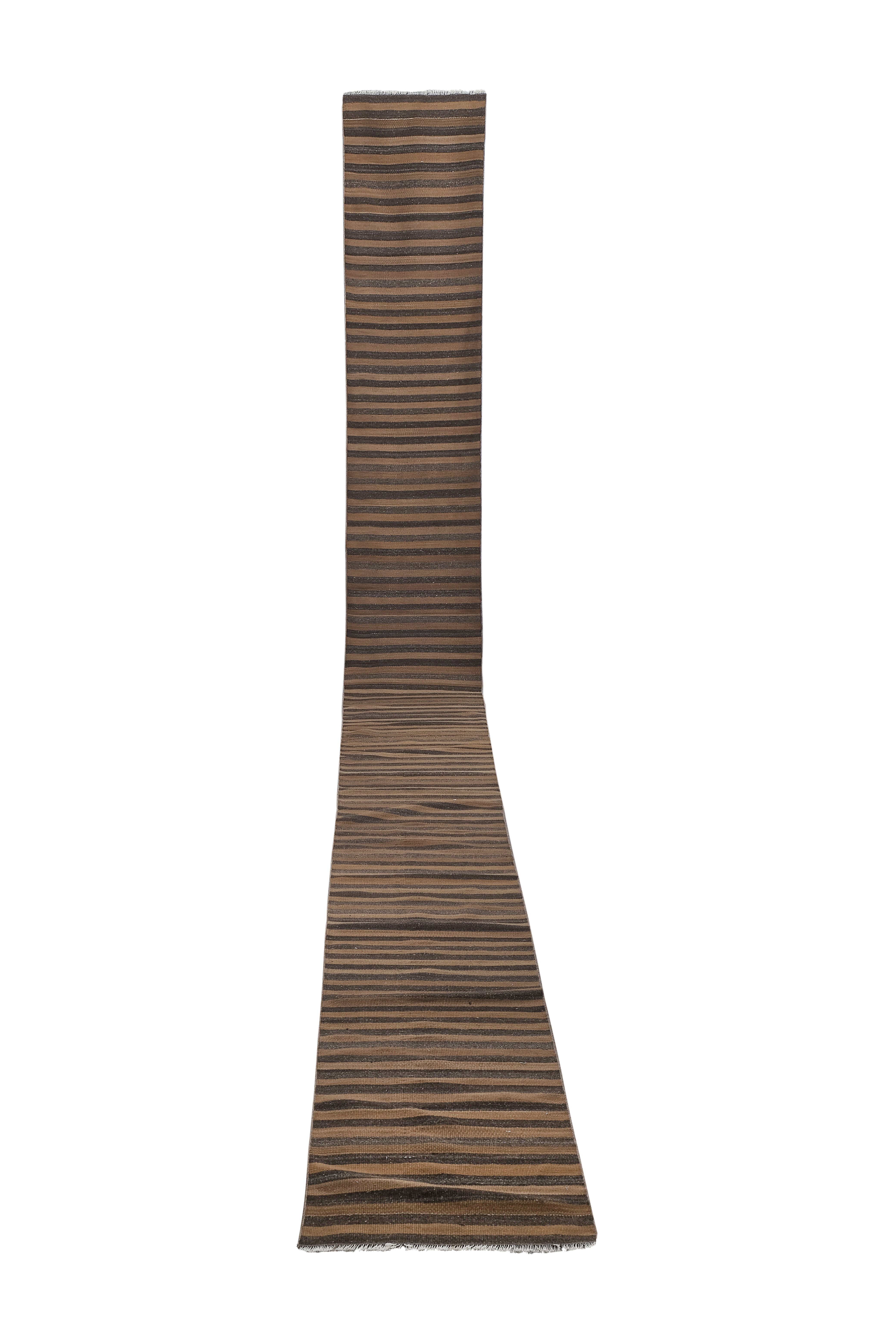 Vintage Turkish Kilim Extra-Long Hallway Runner with Boho Chic Style