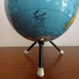 World globe sheet metal map taride cards vintage 50 60 - ø 12.5 cm