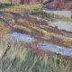Vintage Oil Landscape Painting - Impasto Barn Scene
