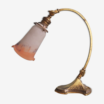 Lampe Art Nouveau, signée Noverdy France