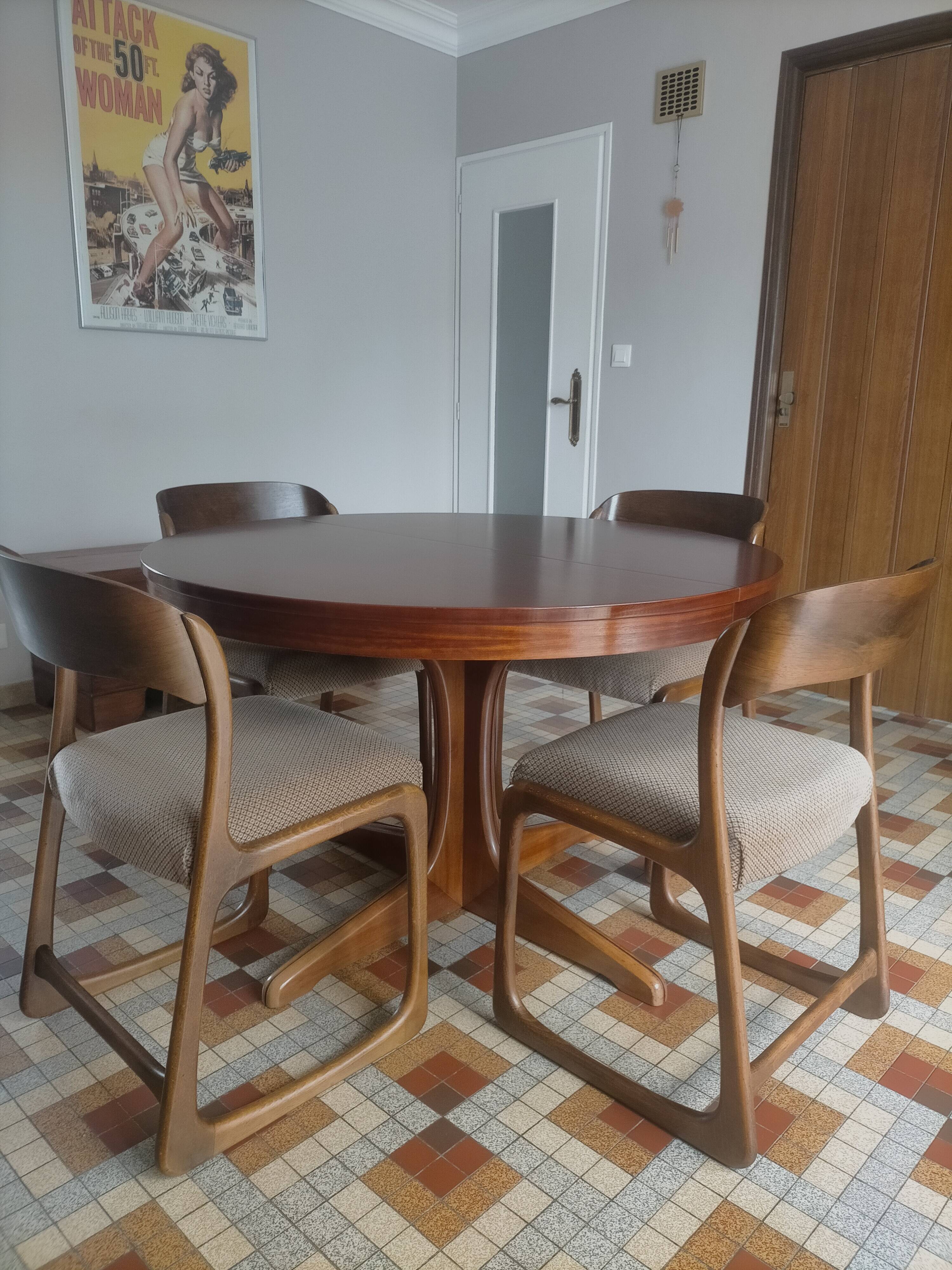 Scandinavian baumann sleigh chairs