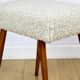 High stool seat boucle beige - round beech legs
