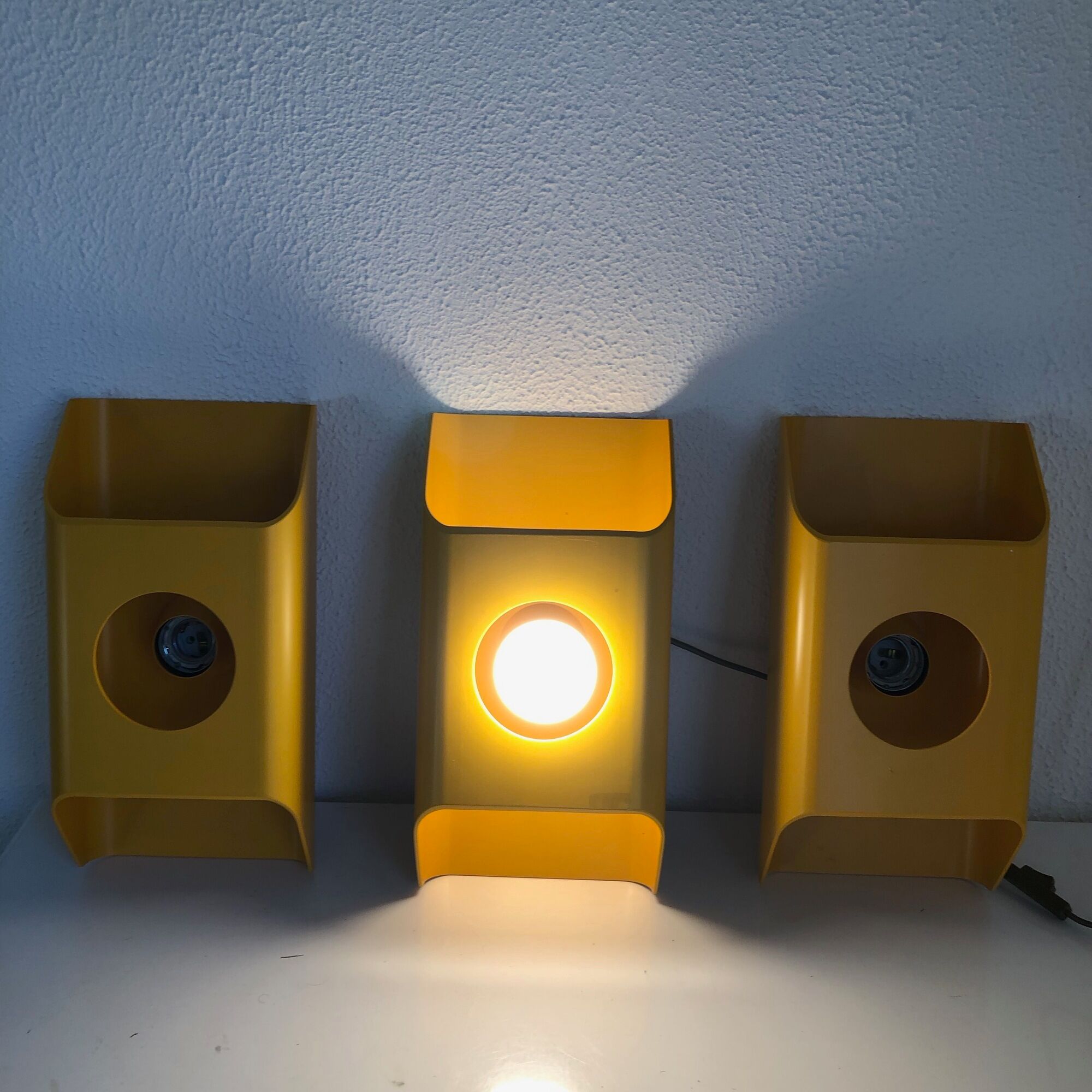Trio German wall lamps Kaiser Leuchten vintage 1970 - 31 x 18cm