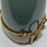 Vase en grès à monture de bronze doré de Louis Lourioux