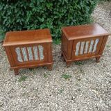 Paire de tables de chevet en chêne