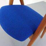 Set of Compass Chairs in Teak and Kvadrat Hallingdal 65 by Kai Kristiansen for Schou Andersen, 1960s