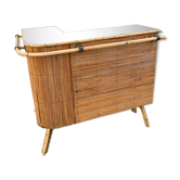 Bar en rotin années 50