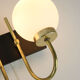 Mid-century Brass and Opaline Sconce, set of 2