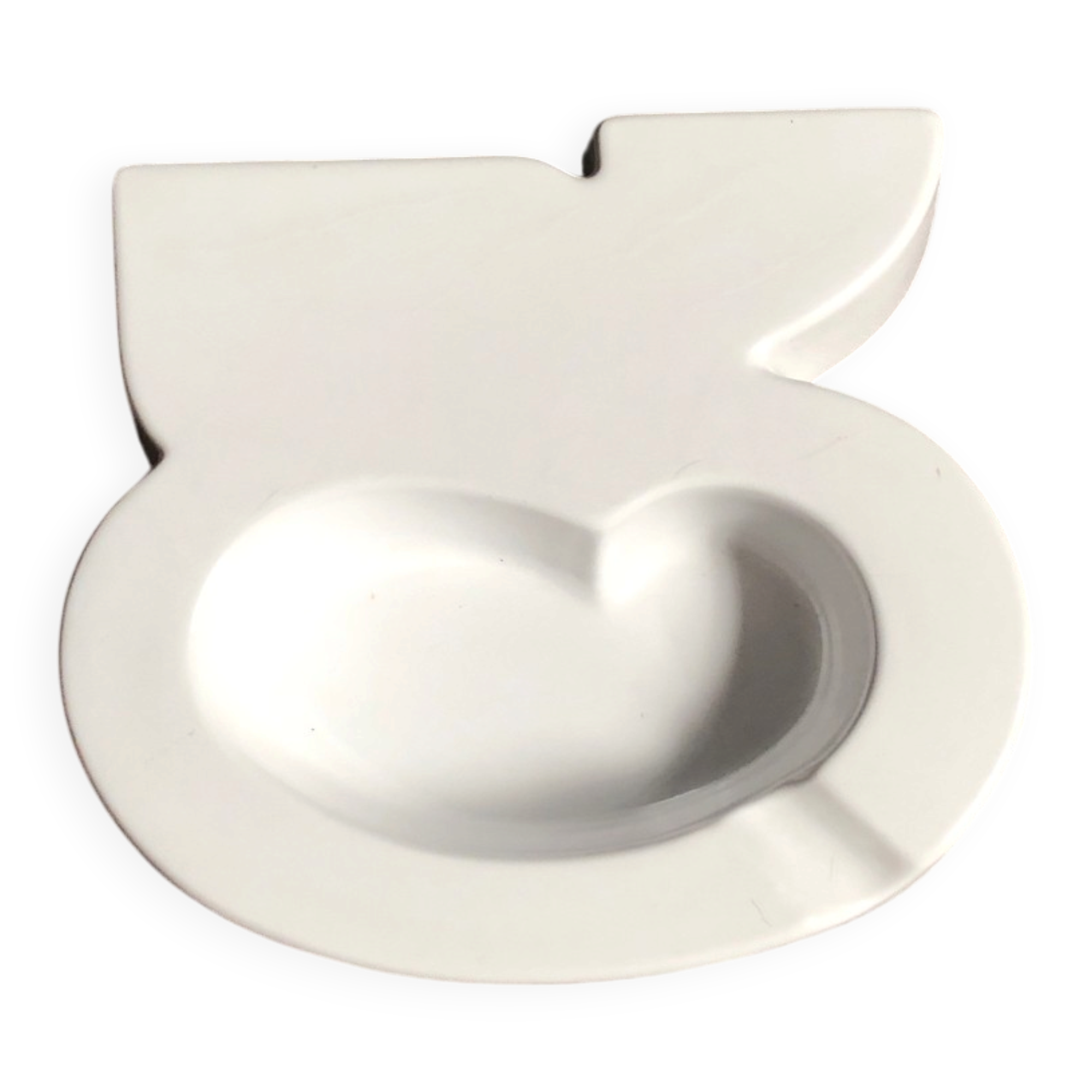 1970s Crippa white moulded plastic ashtray