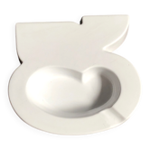 Cendrier années 70 crippa plastique moulé blanc