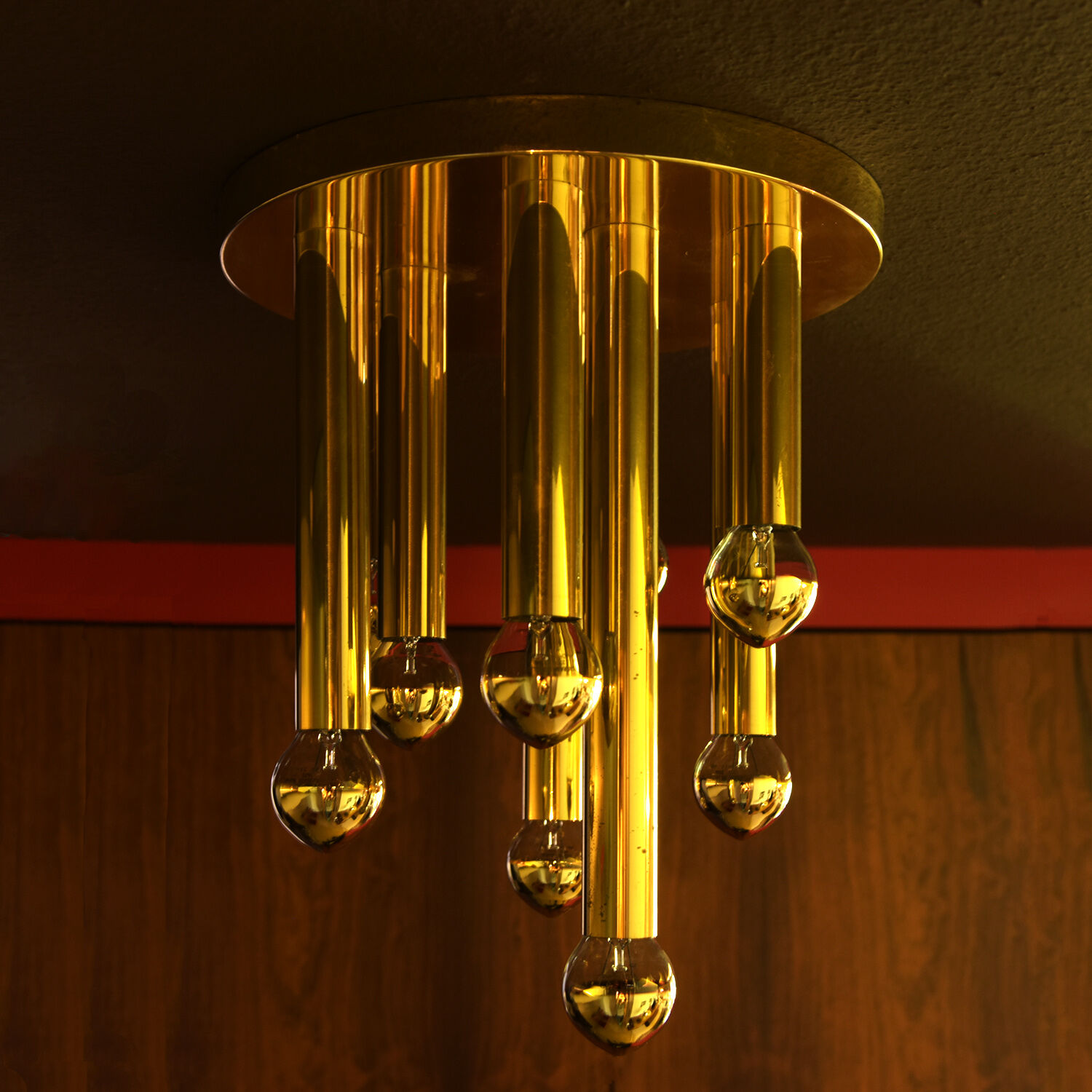 Brass plated Sciolari ceiling/wall lamp