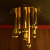 Brass plated Sciolari ceiling/wall lamp
