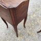 Pair of oak bedside tables with curtained niche doors