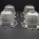 Set of 4 Victorian Style Bell-Shaped Glass Replacement Shades Frilled Edge